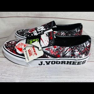 Vans x Friday The 13th J. Voorhees Mens Size 11 GITD NWT Slip-Ons